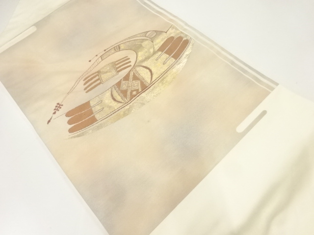 抽象模様織出し名古屋帯